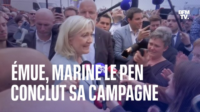 Marine Le Pen conclut sa campagne en remerciant ses soutiens