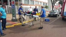 Jovem de 21 anos fica ferido após acidente na Rua Fortaleza, no Centro