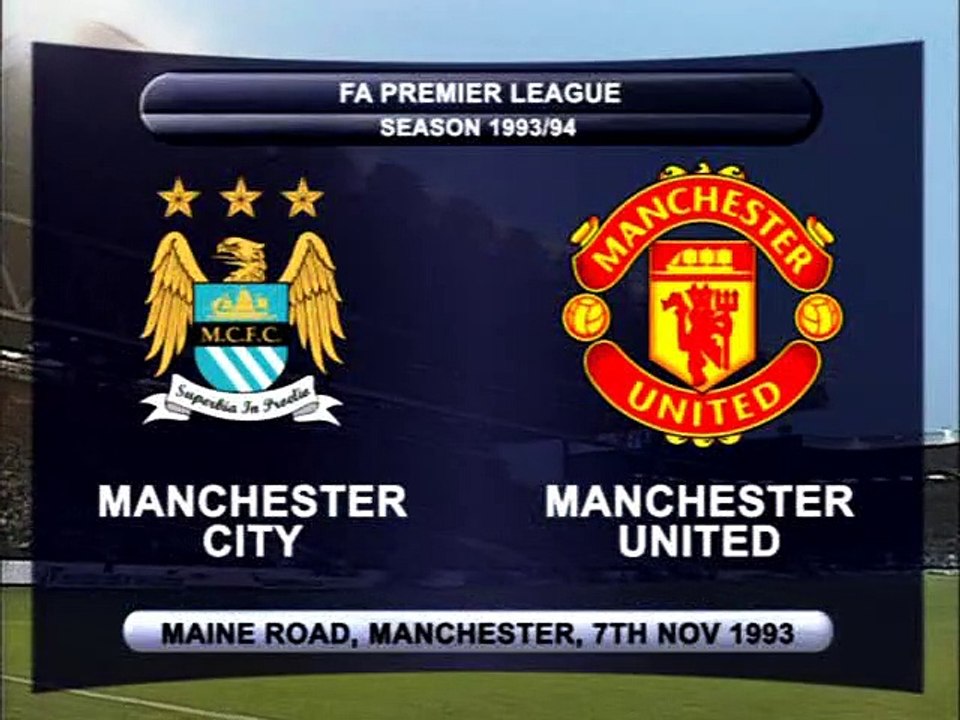 Season 1993-94 - Manchester City vs Manchester United - 07.11.1993