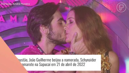 João Guilherme Silva e Schynaider Moura curtem aos beijos 1º carnaval juntos. Fotos!