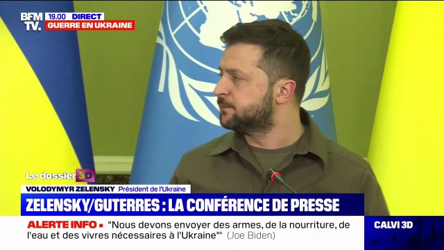 Volodymyr Zelensky: Il est très important de sauver l'Ukraine pour prévenir la crise alimentaire et le chaos politique qui pourrait en découler