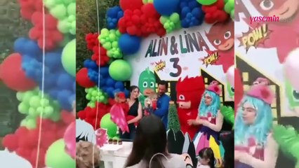 Pelin Akil ve Anıl Altan'ın ikiz kızları Alin ve Lina'nın doğum günü partisine ünlü akını!