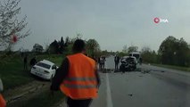 Kocaeli'deki feci kaza araç kamerasına yansıdı
