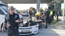 ‘Dur’ ihtarına uymayan sürücüyü kovalayan trafik polisi ölümden döndü