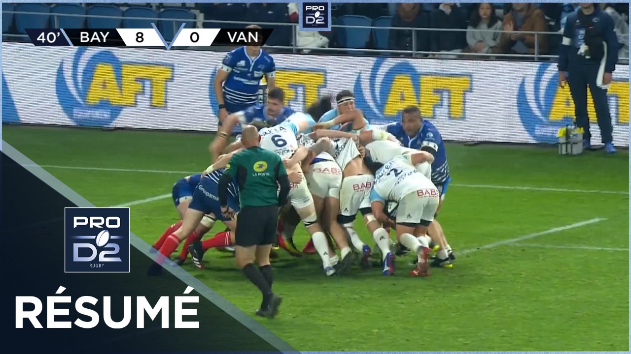 PRO D2 - Résumé Aviron Bayonnais-RC Vannes: 22-17 - J28 - Saison 2021/2022