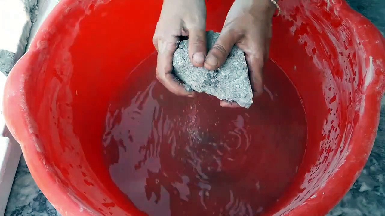 Gritty Cement Sand Chunks Water Crumble Pouring Cr: MEGA ASMR❤