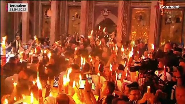 Orthodox Christians celebrate Holy Fire ceremony at the Holy Sepulchre Church