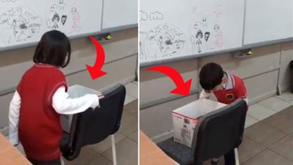 Öğretmen, "En sevdiğim öğrenci kutuda" dedi, kutunun içindeki herkesi duygulandırdı