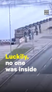 Car Rolls Out of Parking Spot & Into River