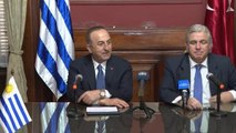 Bakan Çavuşoğlu, Uruguaylı mevkidaşıyla ortak basın toplantısı gerçekleştirdi