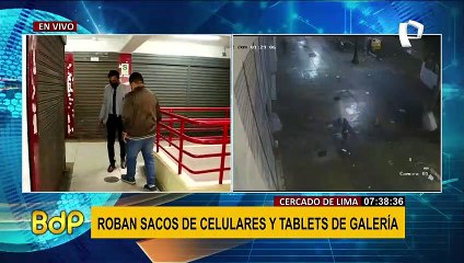 Cercado de Lima: Banda de delincuentes alquila stand y roba en toda la galería