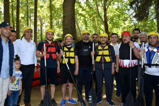 Nusaybin'de düzenlenen Rafting Okul Sporları yarışı başladı