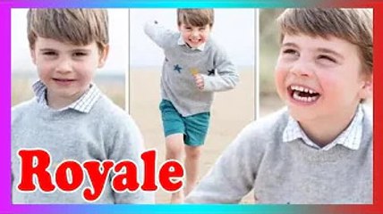 Louis sourit d'une oreille à l'autre dans d'ador@bles nouvelles photos pieds nus sur la plage