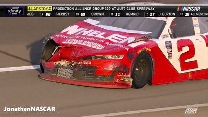 Jones Crash Fontana 2022 NASCAR Xfinity Series