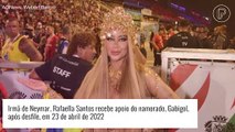 Gabigol elogia Rafaella Santos na Sapucaí após críticas e troca de farpas na web: 'Orgulho demais'