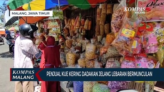 Jelang Lebaran, Penjual Kue Kering Dadakan di Kota Malang Bermunculan