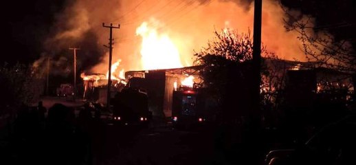 Yalova'da kereste fabrikasında korkutan yangın