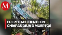 Se registra accidente carretero en Chiapas