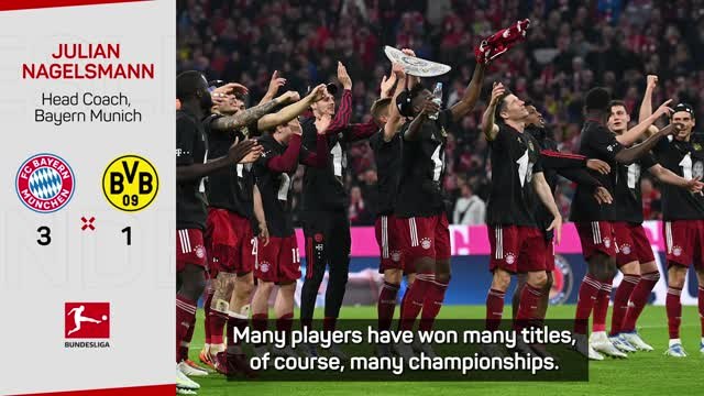 Nagelsmann says title win was not easy