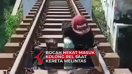 Viral! Detik-detik Aksi Bocah Nekat Masuk Kolong Jembatan Rel saat Kereta Melintas