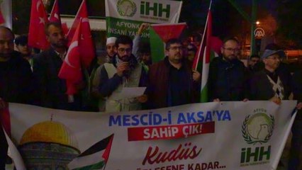 AFYONKARAHİSAR - İsrail'in Mescid-i Aksa baskını protesto edildi