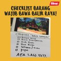 Checklist barang wajib bawa balik raya!