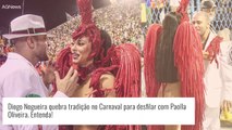 Diogo Nogueira quebra tradição no Carnaval para desfilar com Paolla Oliveira. Entenda!