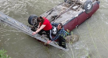 Ölüme kıl payı! Son anda böyle kurtuldular