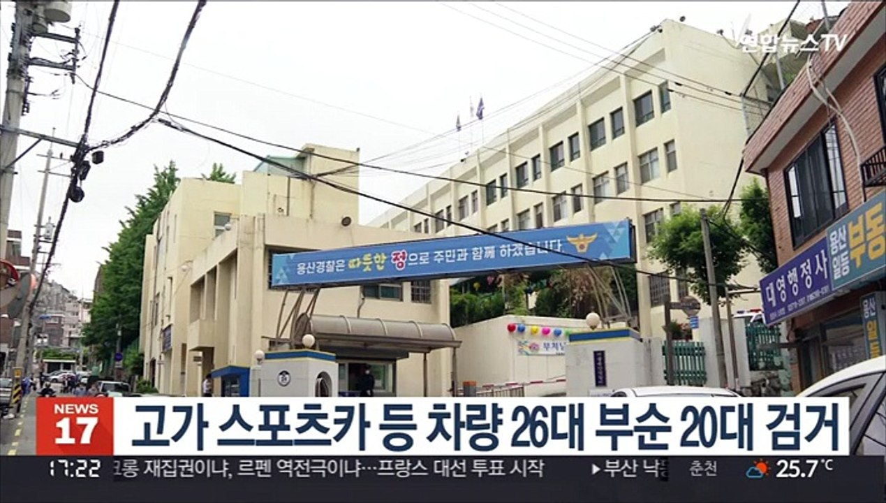 고가 스포츠카 등 차량 26대 부순 20대 검거