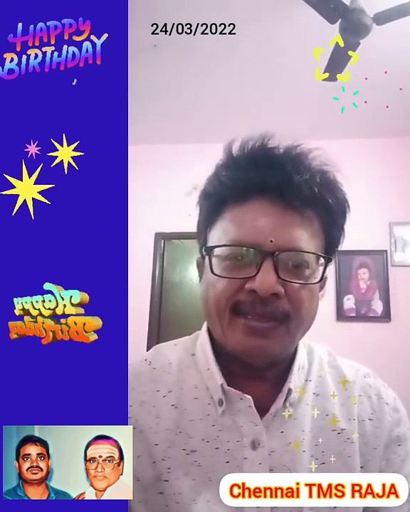 HAPPY  BIRTHDAY TMS LEGEND FORM  Chennai TMS RAJA & M.THIRAVIDA SELVAN SINGAPORE 15 March 2022