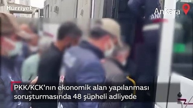 PKK/KCK'nın ekonomik alan yapılanması soruşturmasında 48 şüpheli adliyede