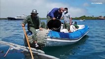 Derrame de diésel en el corazón de las Islas Galápagos al naufragar una embarcación turística