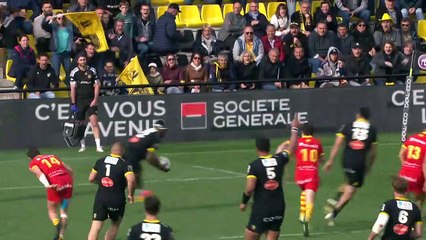 TOP 14 - Essai de Levani BOTIA (SR) - Stade Rochelais - USA Perpignan - Saison 2021/2022