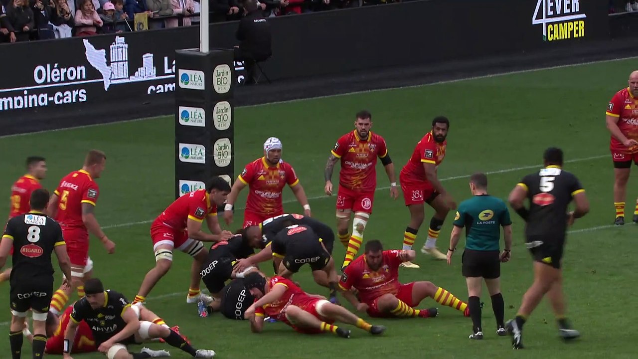 TOP 14 - Essai de Will SKELTON (SR) - Stade Rochelais - USA Perpignan - Saison 2021/2022