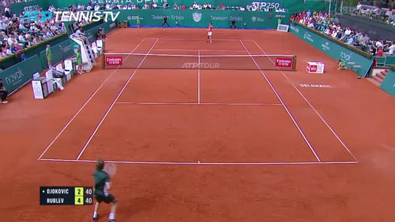 Belgrade - Rublev domine Djokovic chez lui