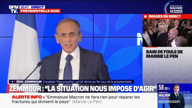 Éric Zemmour, sur les législatives: Le bloc national doit s'unir et se rassembler