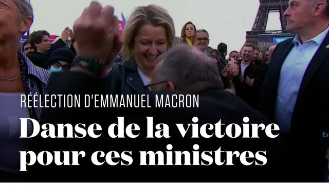 Les ministres Barbara Pompilli et Joël Giraud fêtent la réélection de Macron en dansant