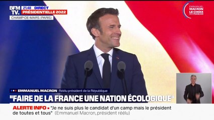 Emmanuel Macron: "Je ne suis plus le président d'un camp, mais le président de toutes et tous"