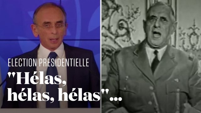 Hélas, hélas, hélas : Eric Zemmour fustige Marine Le Pen (et cite Charles de Gaulle)