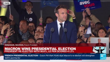 REPLAY: France's Emmanuel Macron holds re-election speech