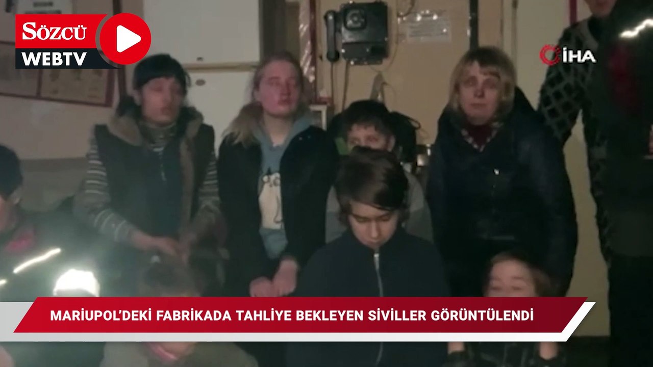 Mariupol'deki Azovstal fabrikasında tahliye bekleyen siviller görüntülendi