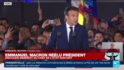 REPLAY - Discours d'Emmanuel Macron après sa victoire au 2nd tour de l'élection présidentielle 2022