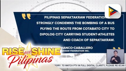 PSTFI, kinondena rin ang pagsabog ng bus sa Maguindanao