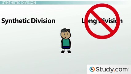 How to Use Synthetic Division to Divide Polynomials - Video & Lesson Transcript - Study.com