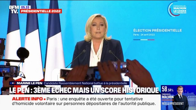 Présidentielle 2022: pourquoi Marine Le Pen parle d'une éclatante victoire malgré sa défaite
