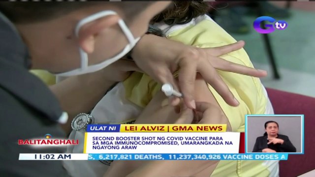 Second booster shot ng COVID vaccine para sa mga immunocompromised, umarangkada na ngayong araw | BT