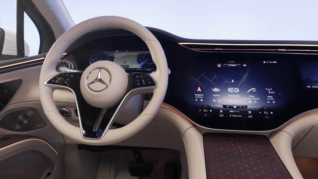 The Mercedes EQS SUV AMG Line Interior Design in Studio