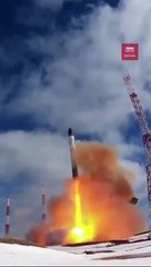 Momen Rusia Uji Coba Peluncuran Rudal Balistik Antar Benua