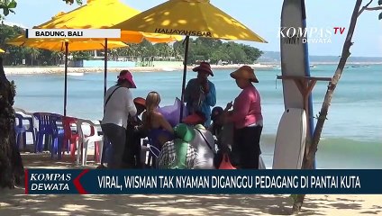 Viral, wisman tak nyaman diganggu pedagang di pantai kuta