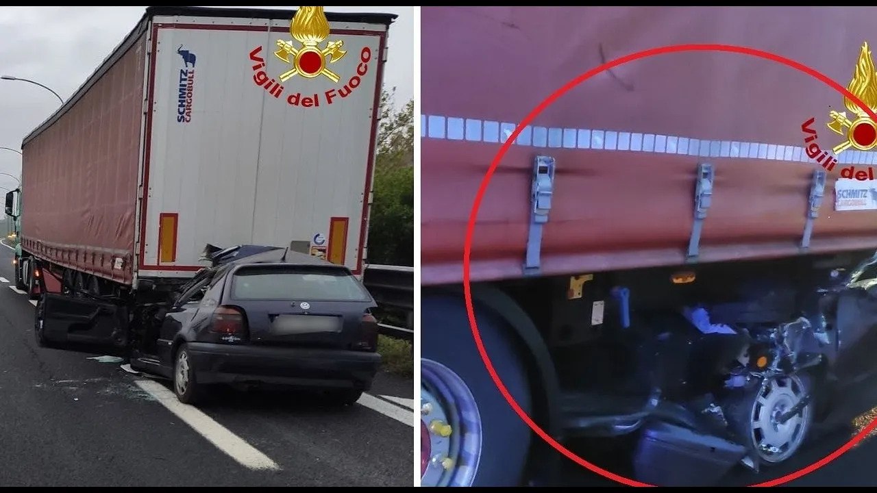 Incidente all'alba sul tratto maledetto della A4 tampona un camion, impatto fatale per il conducent